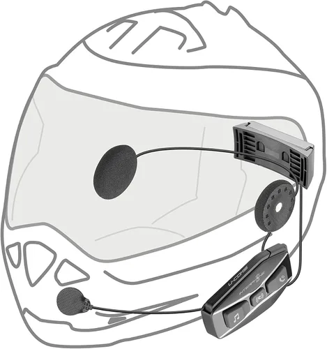 Miniatura 5 de Interphone Cellularline, Intercomunicador para motocicleta con Bluetooth y comunicación de malla, modelo U-Com 16, hasta 4 motores, distancia 1.0