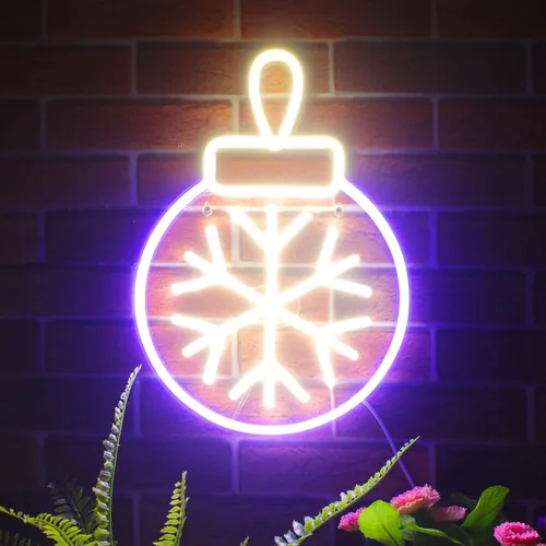 Miniatura 3 de ADVPRO Letrero de neón LED de silicona de la flexión del ornamento del árbol de Navidad - azul - st16s32-fnu0119-b