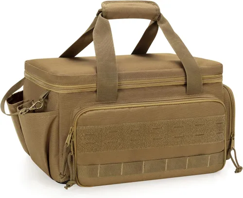Miniatura 9 de Rexmica Bolsa de herramientas portátil de 14 pulgadas con fondo antifricción, organizador de almacenamiento de herramientas manuales para hombres