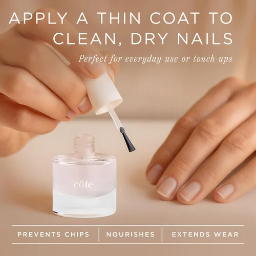 Miniatura 3 de Cote Beauty - Capa base fortalecedora de uñas, suaviza las uñas con extracto de cola de caballo, vegano, libre de crueldad, capa base fortalecedora