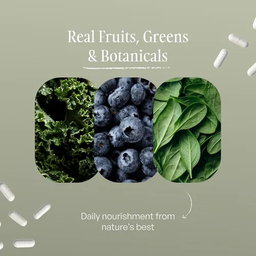 Miniatura 5 de SUBSTANCE. - Nature's Sustenance - Suplemento diario de verduras, frutas y verduras - Cápsulas de vitaminas superalimentos - Mejora la energía