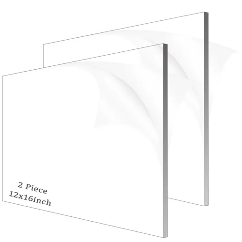 Miniatura 27 de 2 piezas de hojas de acrílico de 1/8" de espesor (3mm) de plexiglás transparente fundido de 12” x 16” con papel protector para letreros, proyectos