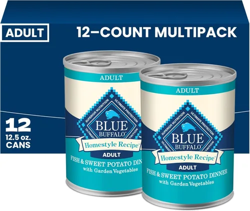 Miniatura 12 de Blue Buffalo Homestyle - Comida húmeda para perro, receta casera, alimento para perro adulto, vacuno, lata de 12.5 onzas (Paquete de 12.5)