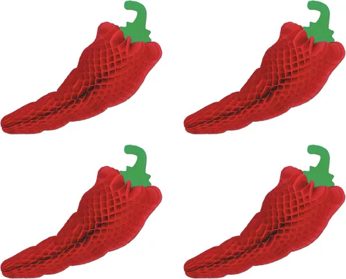Accesorio de fiesta de chile de tejido (1 unidad) (1/paquete) (paquete de 4)