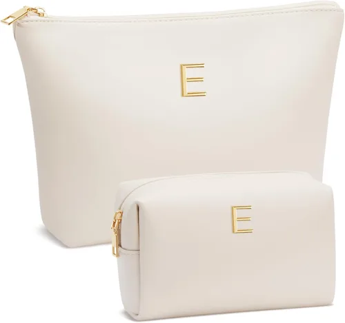 Miniatura 30 de Regalos para mujeres Juego de bolsa de maquillaje inicial para niñas, regalos personalizados para dama de honor, amiga, graduación, profesora