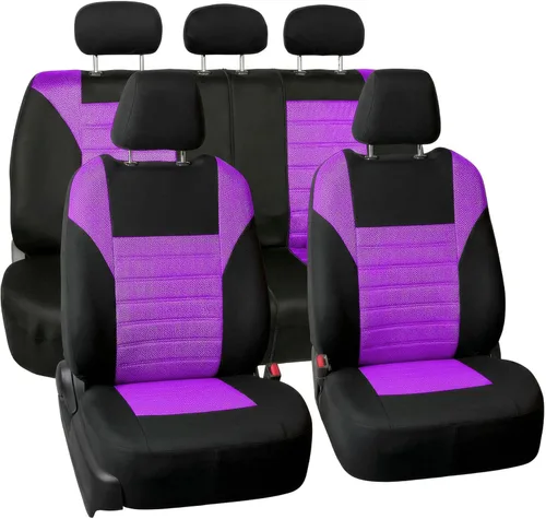 Miniatura 14 de FH Group Juego de fundas de asiento delantero de automóvil de malla de aire 3D premium, fundas de asiento compatibles con bolsa de aire, de ajuste