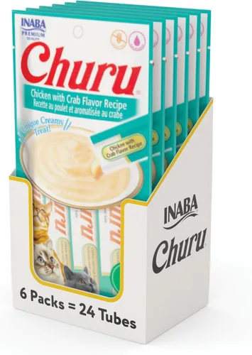 Miniatura 16 de INABA - Golosinas Churu para gatos, puré cremoso para gatos, sin cereales, que se puede lamer y exprimir / suplemento con vitamina E y taurina, 0.5