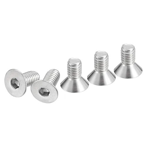 Miniatura 12 de DTGN Tornillos de cabeza plana de 3/8-16 x 2-1/2", paquete de 20 tornillos de cabeza plana de acero inoxidable 304, rosca completa, pernos
