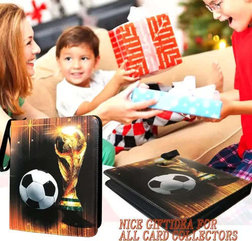 Miniatura 6 de Carpeta de tarjetas coleccionables de 900 bolsillos, soporte para tarjetas de fútbol con 50 fundas extraíbles para 900 tarjetas deportivas, álbum