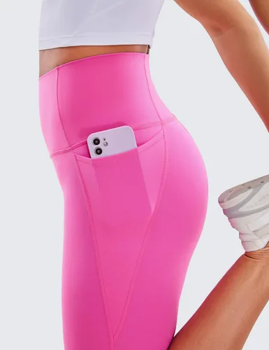 Miniatura 4 de CRZ YOGA Butterluxe - Leggings capri de entrenamiento con bolsillos de 19 pulgadas, cintura alta, pantalones cortos de yoga para mujer, suaves como