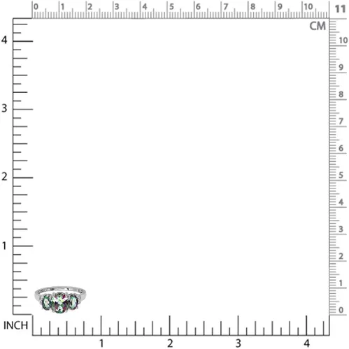 Miniatura 2 de Silvershake Anillo de plata de ley 925 con forma ovalada auténtica, chapado en oro blanco, con forma de piedra de nacimiento clásica