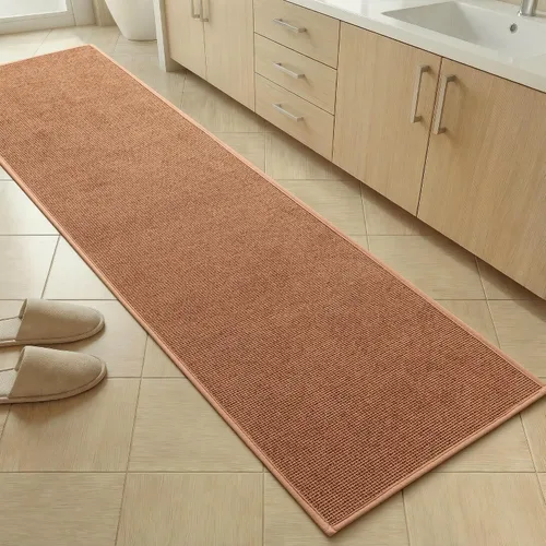 Miniatura 54 de YIHOUSE Juego de 2 tapetes de baño, color beige, ultrafino, absorbente, antideslizante, para baño, lavable, ducha, lavabo, lavandería