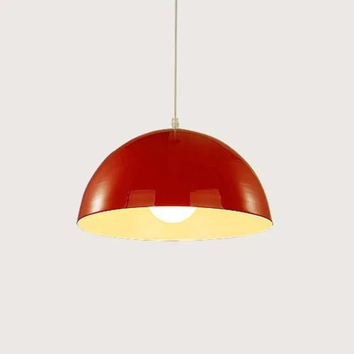 Macaron Color Industrial Lámpara Colgante Semi-Circular Lámpara Minimalista y Simple Candelabros Restaurante Retro Industrial Lámpara E27 Base