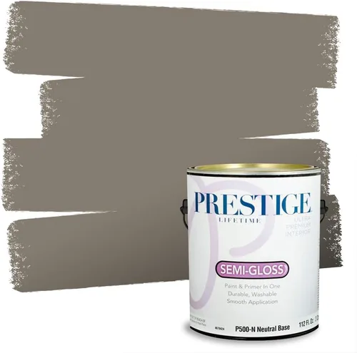 Miniatura 184 de PRESTIGE Paints - Pintura interior e imprimación en uno, 1 galón, cáscara de huevo, pimienta envejecida
