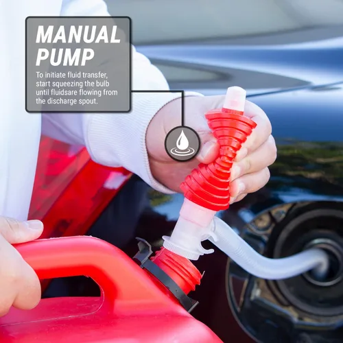 Miniatura 4 de TERA PUMP - Bomba de sifón manual de operación manual resistente a productos químicos basados en agua para gas, insecticidas químicos, diésel