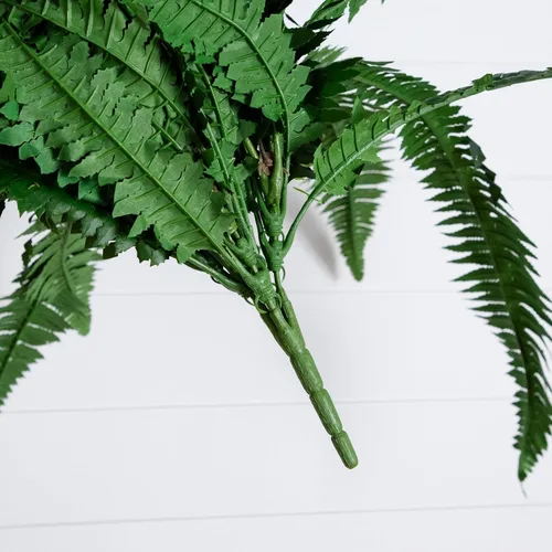 Miniatura 3 de Nearly Natural Planta artificial de helecho Boston de 48 pulgadas, planta falsa colgante grande con 67 fronds realistas largos, helecho sintético