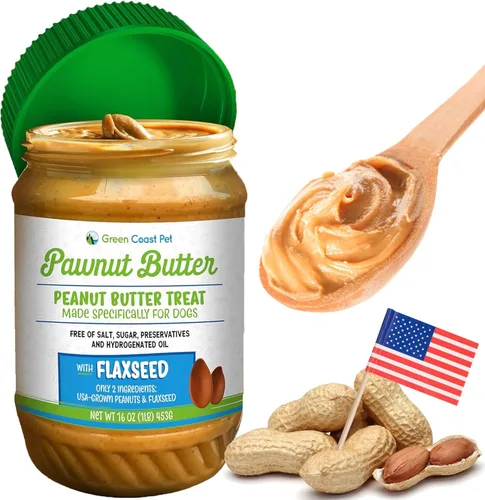 Mantequilla de maní natural segura para perros, golosinas 100% saludables para perros, sin azúcar, sin xilitol, apoyo digestivo, mantequilla de maní