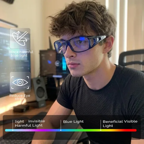 Miniatura 6 de LVIOE Fit Over Blue Light Blocking Glasses and Computer Eyewear- Wear Over Prescription Glasses/Reading Glasses/RX Glasses