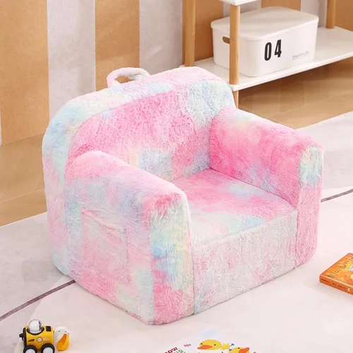 Miniatura 17 de Tiita Sofá para Niños, Sofá para Niños con Asa de Transporte, Sofá de Espuma Portátil para Niños Pequeños, Sofá para Guardería de Niños que Brilla