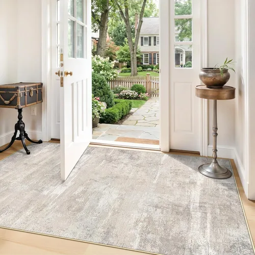 Miniatura 42 de Alfombra lavable para pasillo de 3 x 12 pulgadas, alfombras abstractas modernas con parte trasera antideslizante, alfombra ultra suave para cocina