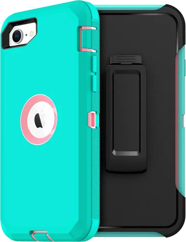 Miniatura 25 de MXX Funda diseñada para iPhone SE 2020/SE 2022, funda protectora resistente con protector de pantalla [3 capas] cubierta de protección de goma
