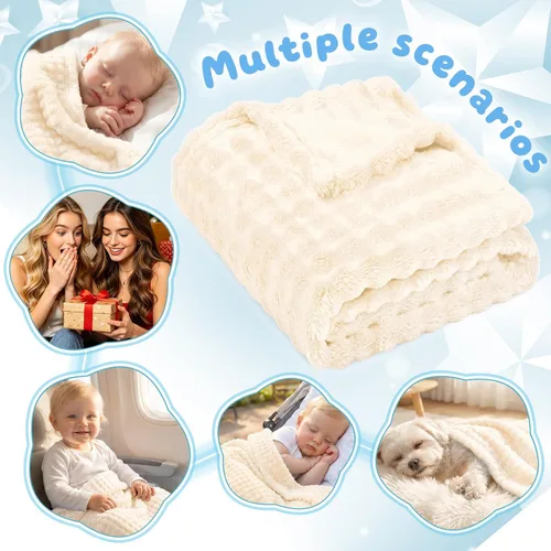 Miniatura 5 de Fleece Baby Blanket for Girls Boys, Soft Cozy Cute Infant Toddler Receiving Blankets for Bedding Crib Stroller, Baby Shower Birthday Newborn Gifts