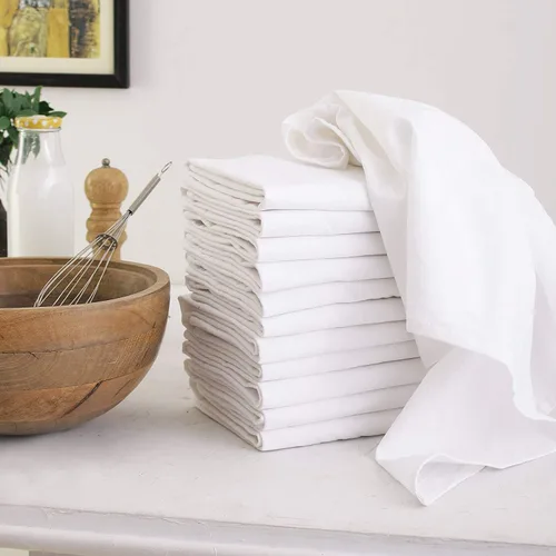 Miniatura 9 de DG Collections Paquete de 13 paños de cocina de 100 % algodón hilado en anillo de 27 x 27 pulgadas, para limpiar y secar, altamente absorbentes