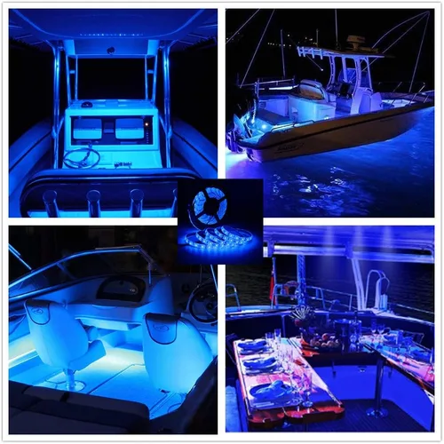 Miniatura 7 de Tira de luces LED para lancha, 32.8 pies, luces LED de pontón marino, luz interior de barco impermeable, luces debajo del túnel, luz de cubierta
