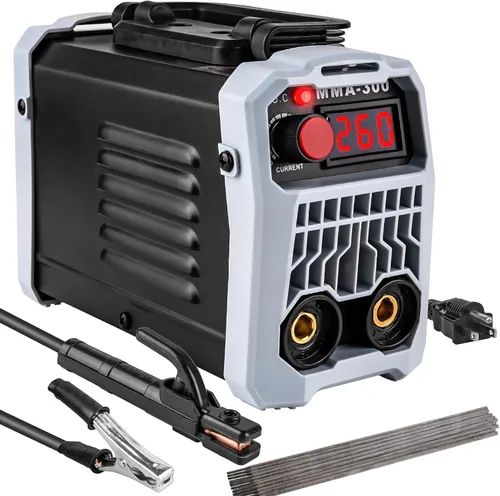 BetyBedy Mini soldador de palo, máquina de soldadura portátil, máquina de soldadura MMA-300Amp de 110 V con arranque en caliente, fuerza de arco,
