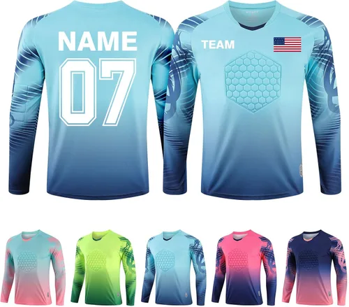 Camiseta de fútbol de portero personalizada para adultosniños, manga larga personalizada y pantalones con logotipo del equipo