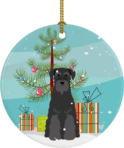 Miniatura 35 de Caroline's Treasures Adorno de cerámica para árbol de Navidad, Laika Spitz de Siberia Occidental, decoración colgante para árbol de Navidad