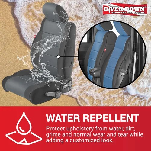 Miniatura 3 de Diver Down Juego de fundas de asiento de neopreno para Jeep JK Wrangler 2007-2018, juego de asiento delantero y trasero, fundas de asiento Amarillo