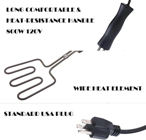 Miniatura 4 de Arrancador de carbón eléctrico de 800 W, parrilla de barbacoa superior, chimenea, encendedor de carbón, briquetas de encendido, encendedor
