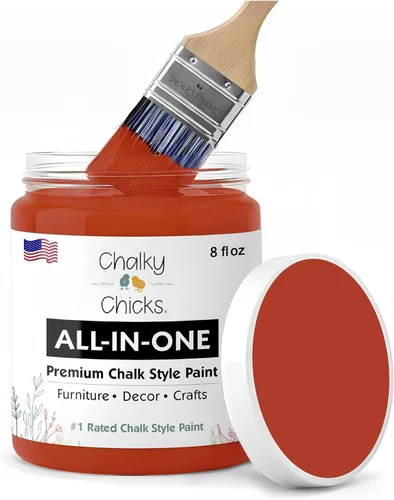 Miniatura 51 de Chalky Chicks - Pintura mate a la tiza, no requiere lijado, 4 onzas líquidas, color gris oscuro (Gun Metal Gray), para muebles, pintura sin Gris