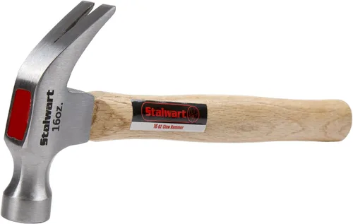 Miniatura 2 de Martillo de garra de 16 onzas - herramienta manual básica para bricolaje y carpintería con mango anti-vibración de madera natural y cabeza de acero