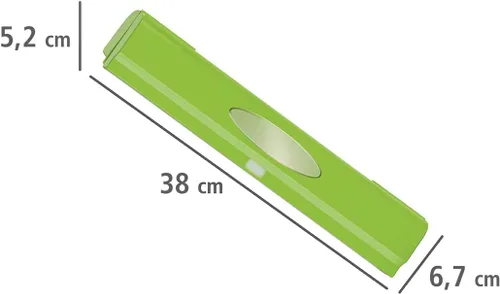 Miniatura 7 de WENKO Organización y almacenamiento de papel de aluminio recargable, dispensador de papel de aluminio y plástico con cortador deslizante