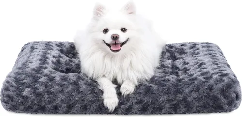 KSIIA Cama Lavable para Perros Cama de Felpa de Lujo para Jaula de Perros Almohadilla Cómoda para Perrera Alfombrilla Antideslizante para Dormir