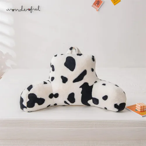 Miniatura 8 de A Nice Night Almohada de lectura de piel sintética con cuña para adultos y niños, respaldo con brazos para sentarse en la cama/sofá para reposo