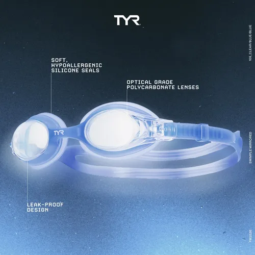 Miniatura 5 de TYR Gafas de natación Swimple para niños Transparente/Azul