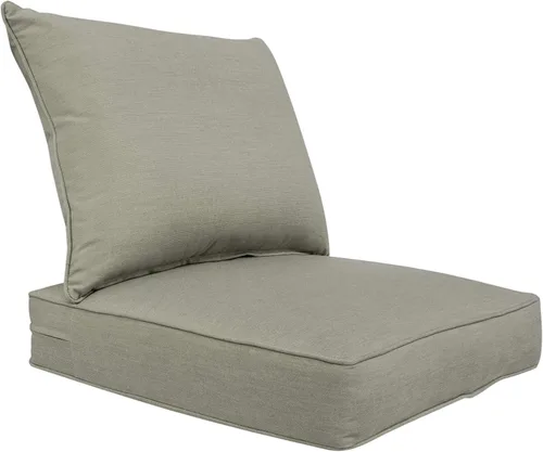Miniatura 9 de Cojín para muebles de exterior, cojines para silla de asiento profundo, asiento de espuma, tela Sunbrella 24 x 24 pulgadas, lona carbón Lona