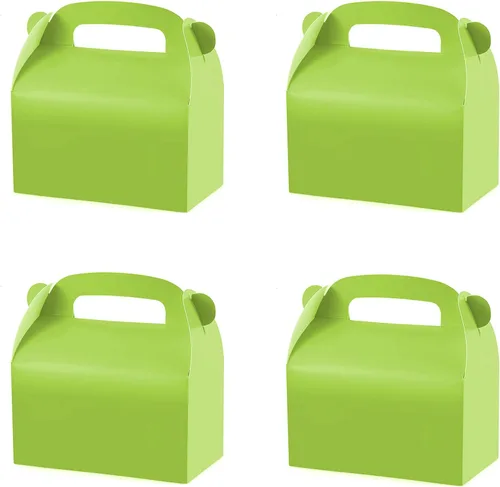 Miniatura 7 de Paquete de 30 cajas de regalo de fiesta azul oscuro, cajas de regalo, cajas de regalo de papel a dos aguas con asas. Perfecto para fiestas de Azul
