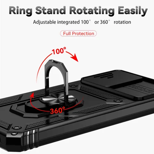 Miniatura 6 de Funda para Moto G 5G 2023 con cubierta deslizante para cámara protector de pantalla HD [grado militar de 16 pies probada en caídas] Soporte de Negro