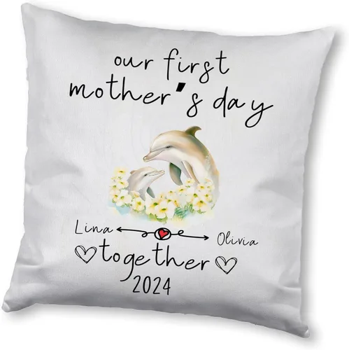 Miniatura 10 de Delfín del Día de la Madre, funda de almohada personalizada para el hogar, regalo para mamá, abuela, para ella