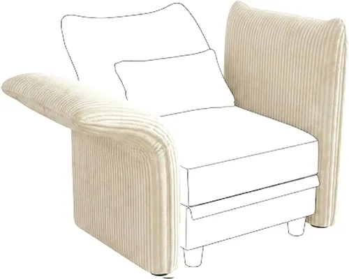 Miniatura 18 de LLappuil Reposabrazos/respaldo para sofá modular modular, personaliza sofás con ángulo ajustable, color caqui Tool Free Assembly Chenilla caqui