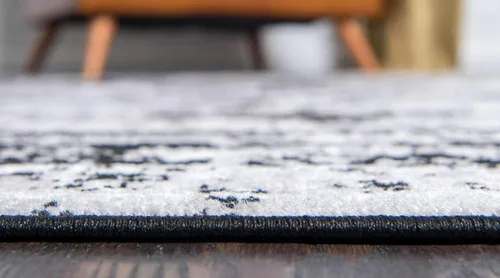 Miniatura 4 de Unique Loom Sofia Collection - Alfombra tradicional vintage, inspirada en Francia (7 pies x 10 pies, rectangular, negro/gris claro)