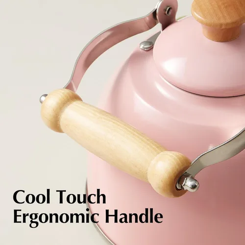 Miniatura 6 de ROCKURWOK - Hervidor de Té, Tetera con Mango Ergonómico de Toque Frío, Tetera de Acero Inoxidable de Grado Alimentario, Hervidor de Té para Estufa