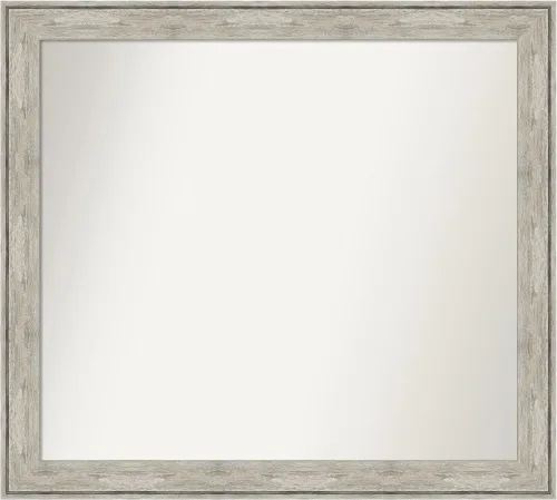 Miniatura 184 de Amanti Art Espejo de baño plateado para sobre fregadero, 28 x 47 pulgadas, espejo rectangular de plata imperial, marco de madera tradicional de gran