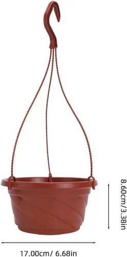 Miniatura 2 de Toddmomy Macetas colgantes de plástico, paquete de 10 macetas pequeñas colgantes con agujeros de drenaje para suculentas, balcón, decoración
