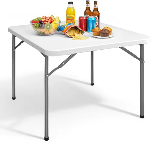 Miniatura 9 de ZENY Mesa plegable de 6 pies, mesa portátil de picnic, mesa de plástico para picnic interior y exterior, mesa para fiestas, camping, mesa plegable