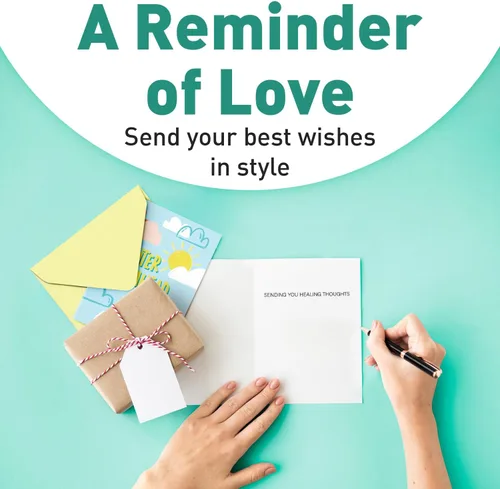Miniatura 5 de S&O Fun Tarjetas de Mejórate Pronto con Sobres, Juego Colorido de 24 Tarjetas - Lindos Regalos para Hombres y Mujeres - Hojas de Mejórate Pronto